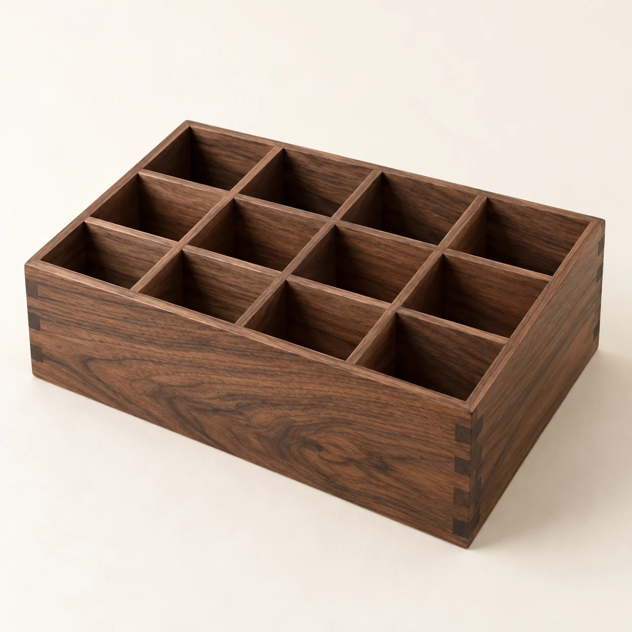 Zen Grand Grid, 12-compartment black walnut pen holder